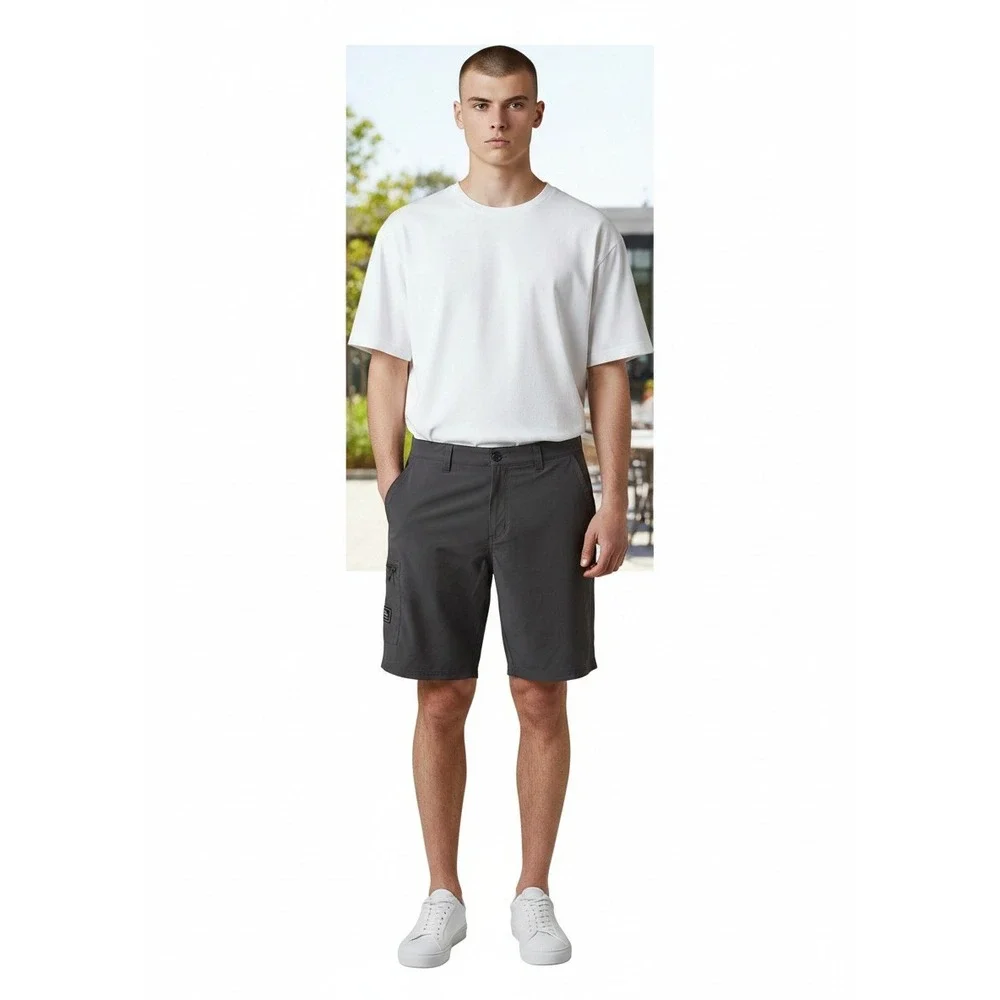 O'Neill TRVLR Series Hybrid Shorts 33 Charcoal Grey Cordura Stretch Relaxed Fit